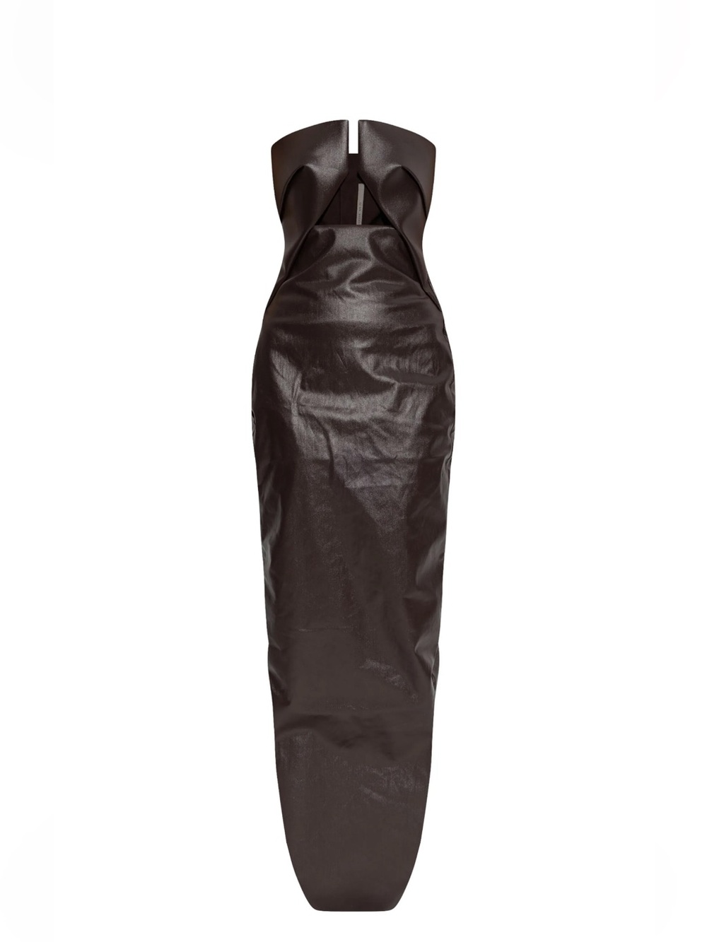 Rick Owens cut-out midi brown dress